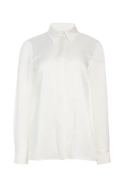 Gabriela Hearst Cruz Shirt In Silk In Ivory