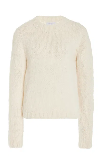Gabriela Hearst Dalton Knit Sweater In Ivory Welfat Cashmere