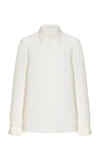 Gabriela Hearst Cruz Shirt In Ivory Lightweight Cashmere In Neutral