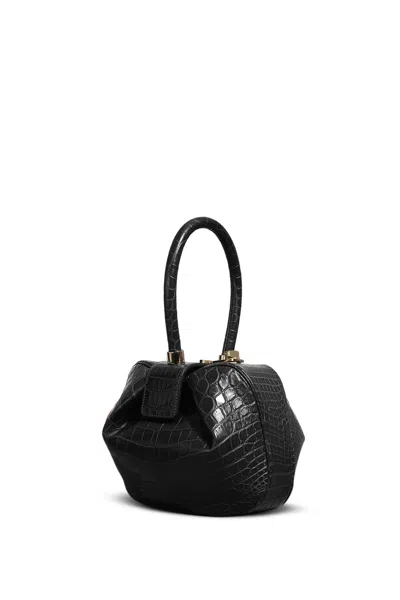 Gabriela Hearst Demi Bag In Black Crocodile Leather