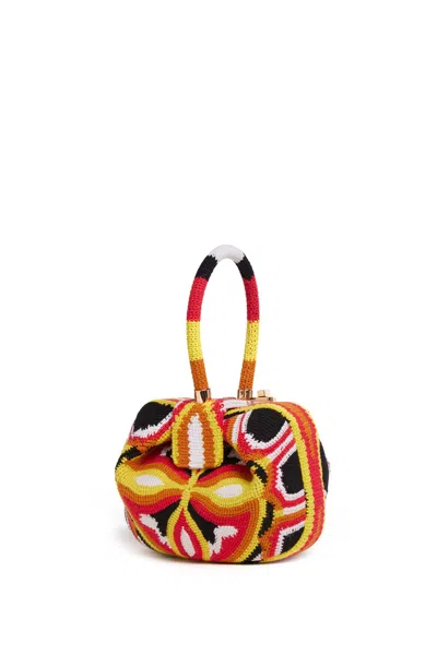 Gabriela Hearst Demi Bag In Red, Yellow & Black Crochet In Red/yellow/black