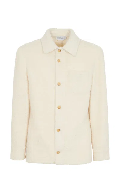Gabriela Hearst Drew Overshirt In Ivory Cashmere Boucle