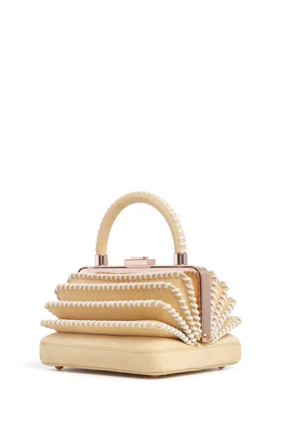 Gabriela Hearst Diana Bag In White Suede In Nude/white