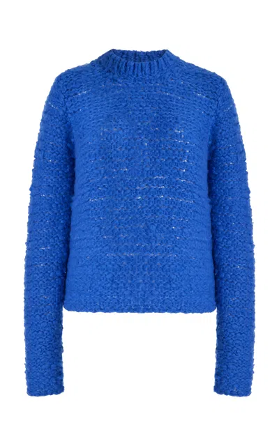 Gabriela Hearst Durand Knit Sweater In Sapphire Welfat Cashmere