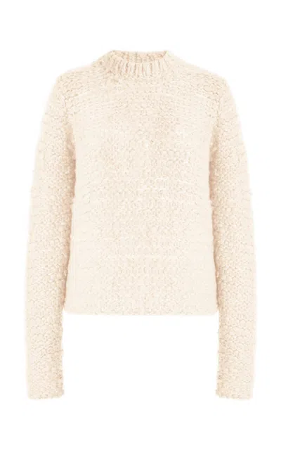 Gabriela Hearst Durand Knit Sweater In Ivory Welfat Cashmere