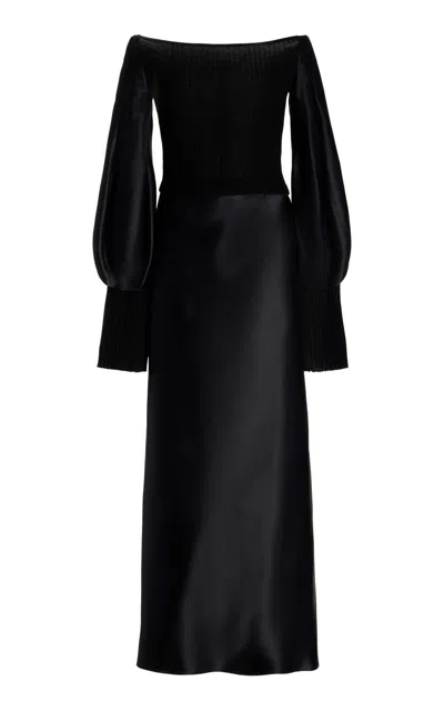 Gabriela Hearst Gilman Dress In Cashmere And Silk In Black