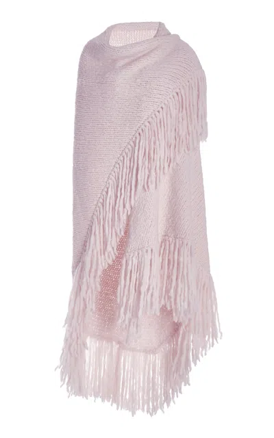 Gabriela Hearst Lauren Knit Wrap In Blush Welfat Cashmere