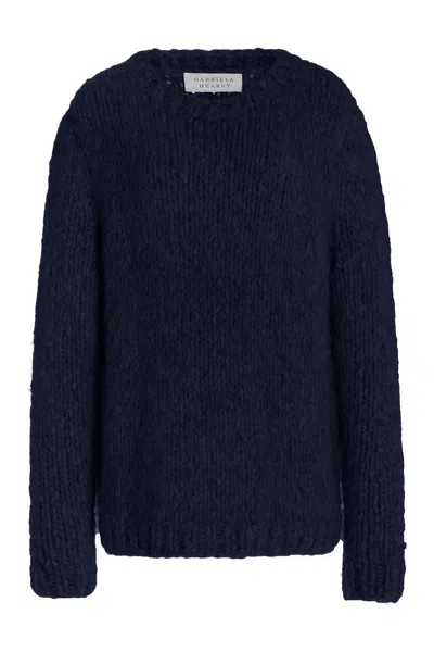 Gabriela Hearst Lawrence Knit Sweater In Dark Navy Welfat Cashmere