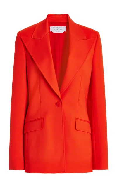 Gabriela Hearst Leiva Blazer In Tonic Orange Sportswear Wool