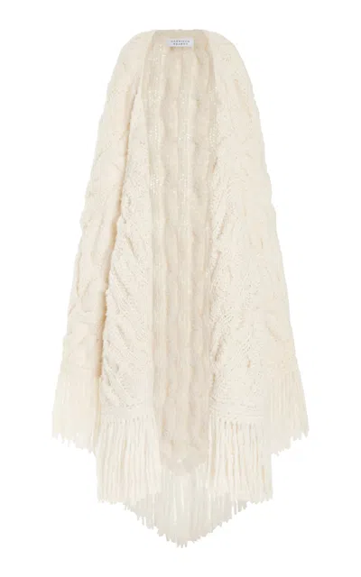 Gabriela Hearst Libby Knit Wrap In Ivory Welfat Cashmere