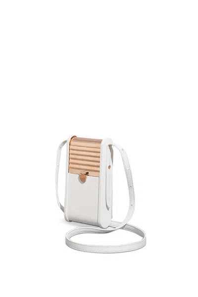Gabriela Hearst Mabel Phone Case In Ivory Nappa Leather