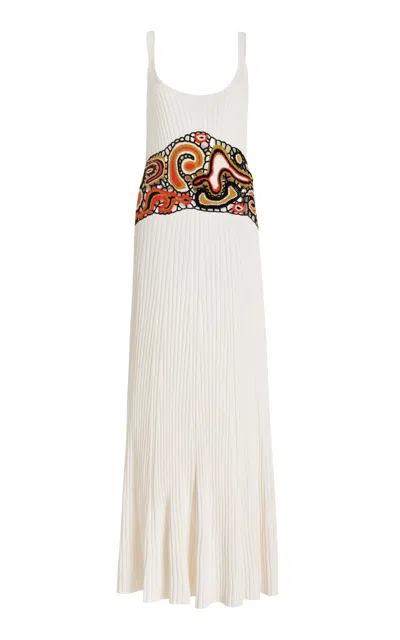 Gabriela Hearst Mila Dress In Silk Cashmere In Ivory Multi