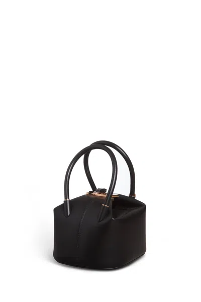 Gabriela Hearst Mini Baez Bag In Black Nappa Leather In Brown