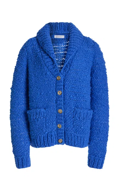Gabriela Hearst Moses Knit Cardigan In Sapphire Welfat Cashmere