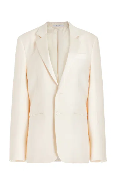 Gabriela Hearst Nicolson Jacket In Ivory Silk Wool Cady