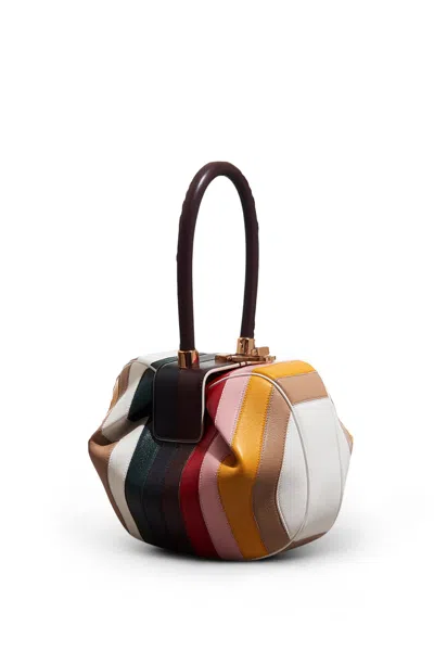 Gabriela Hearst Nina Bag In Multicolor Stripes Nappa Leather