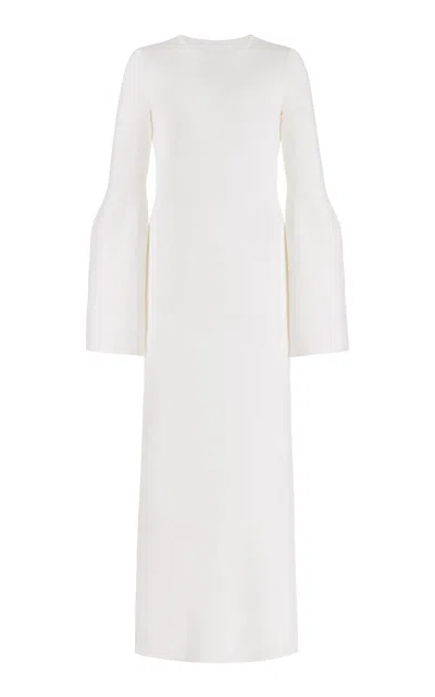 Gabriela Hearst Palanco Knit Dress In White Cashmere Merino Wool