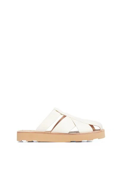 Gabriela Hearst Phaon Slide Sandal In Cream Leather