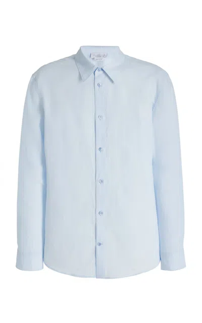 Gabriela Hearst Quevedo Shirt In Light Blue Linen