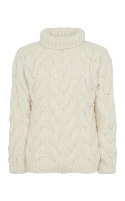 Gabriela Hearst Ray Knit Sweater In Ivory Welfat Cashmere