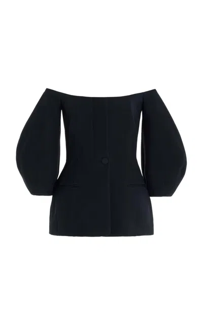 Gabriela Hearst Sawyer Jacket In Silk Wool In Black