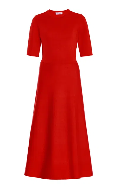 Gabriela Hearst Seymore Knit Dress In Red Cashmere Wool With Silk In Red Topaz