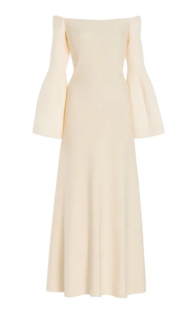 Gabriela Hearst Sinead Dress In Silk Wool In Ivory