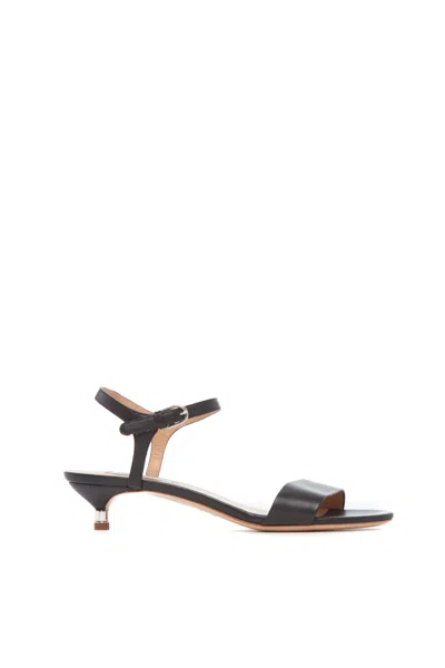 Gabriela Hearst Soraya Low Heel Sandal In Black Leather