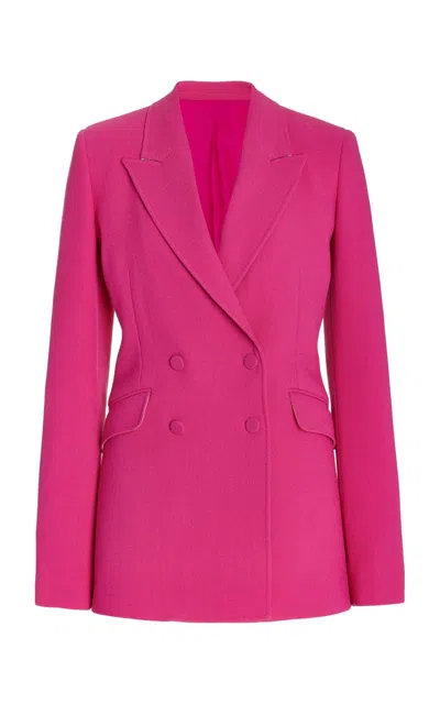 Gabriela Hearst Stephanie Tailored Wool Blazer In Fuchsia