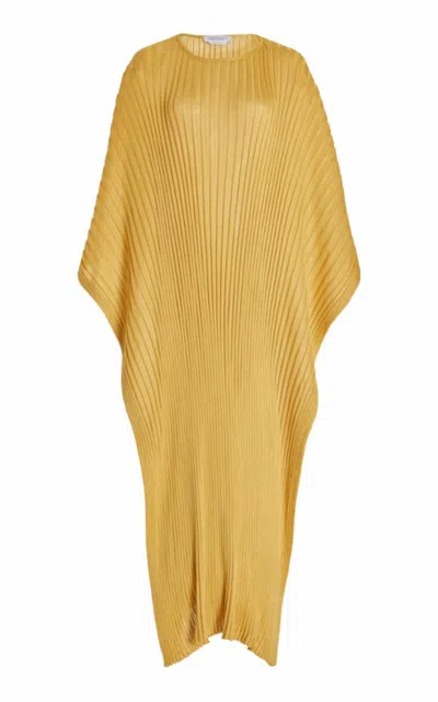 Gabriela Hearst Taos Poncho In Silk In Gold