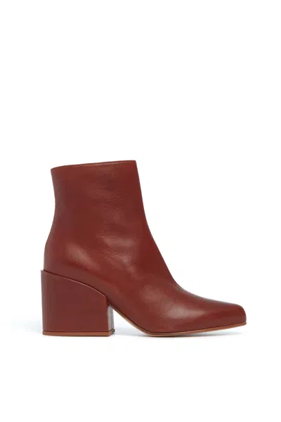 Gabriela Hearst Tito Block Heel Boot In Cognac Leather