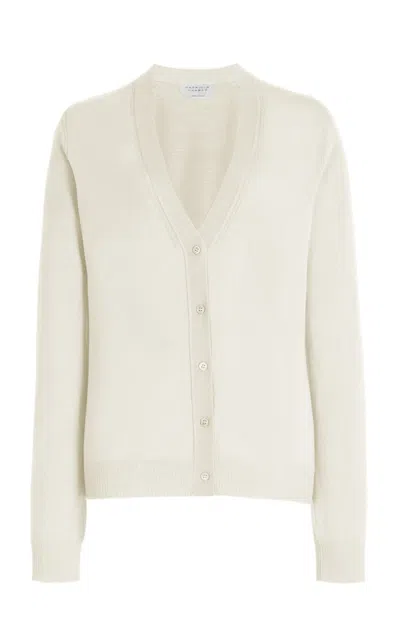 Gabriela Hearst Tori Knit Cardigan In Ivory Cashmere Silk