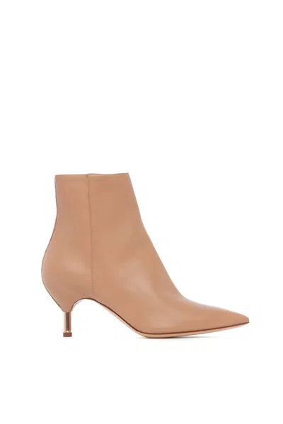 Gabriela Hearst Valeria Heeled Boot In Dark Camel Leather