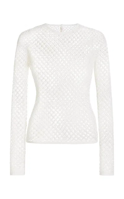 Gabriela Hearst Troth Knit Top In Ivory Merino Wool