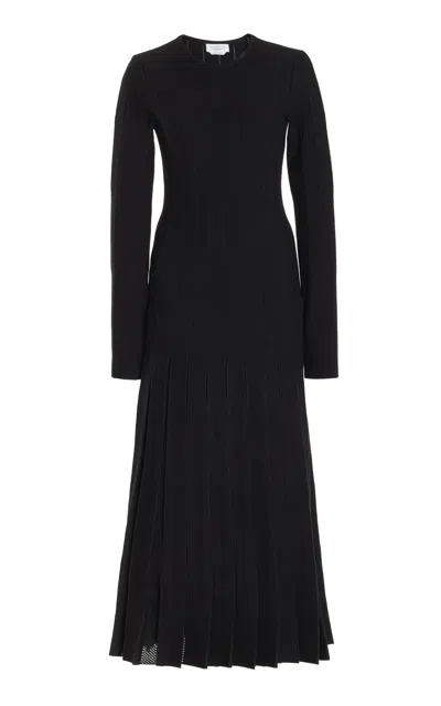 Gabriela Hearst Walsh Pleated Dress In Black Wool