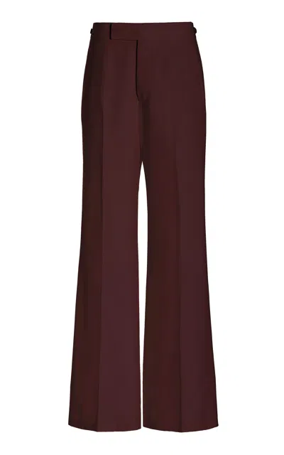 Gabriela Hearst Vista Pant In Deep Bordeaux Wool Twill