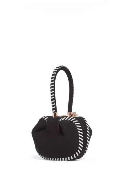 Gabriela Hearst Whipstitch Demi Bag In Black Suede