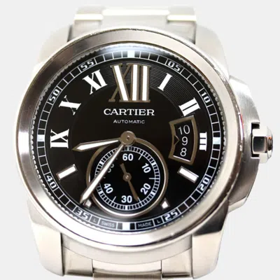 Pre-owned Cartier W7100015 Automatic Men's Wristwatch 42 Mm In Black