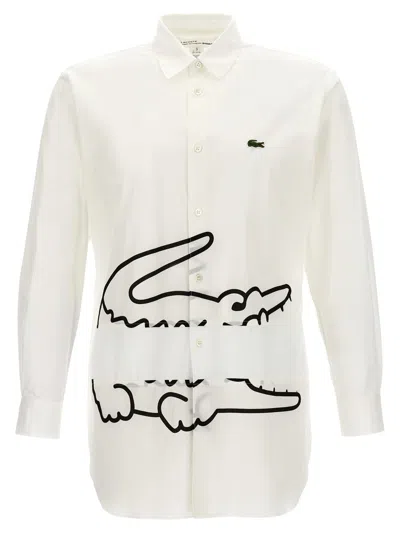 Comme Des Garçons Shirt X Lacoste Shirt In White/black