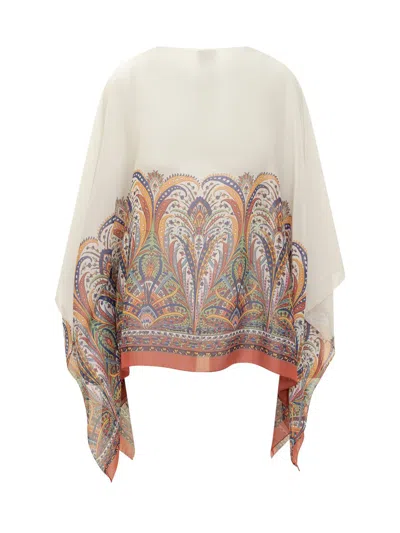 Etro Top With Print In Beige