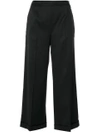 MM6 MAISON MARGIELA MM6 MAISON MARGIELA CROPPED WIDE LEG TROUSERS - BLACK,S32KA0476S4784812315108