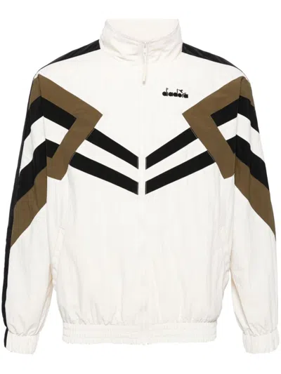 Diadora Track Jacket In 20009 Bianco Sospiro