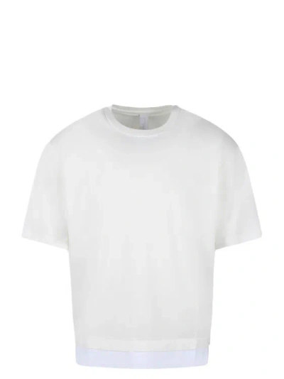 Neil Barrett Slim Dropped Shoulder Bicolor T-shirt In White