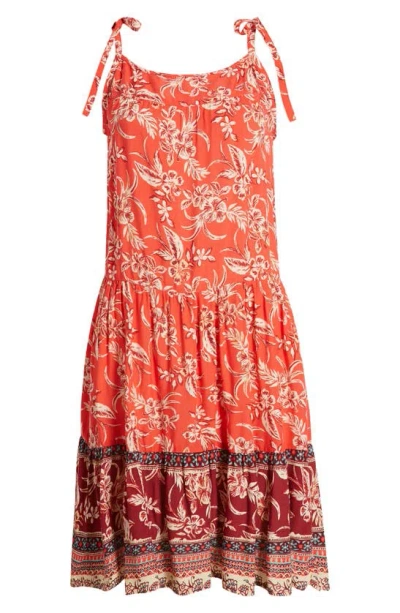 Beachlunchlounge Skylar Paisley Floral Sundress In Maui Sunrise