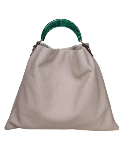 Marni Handbag In Soft Calfskin In Grey