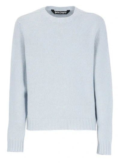 Palm Angels Jumper With Logo In Blue