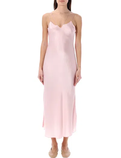 The Garment Catania Silk Satin Slip Dress In Baby Pink