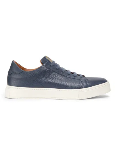 Armando Cabral Men's Broome Leather Low-top Trainers In Deep Sea