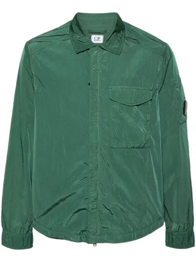 C.p. Company Chrome-r Pocket Overshirts In Green