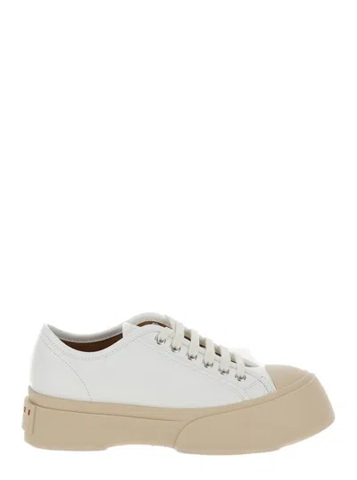 Marni Laced Up Sneakers In White
